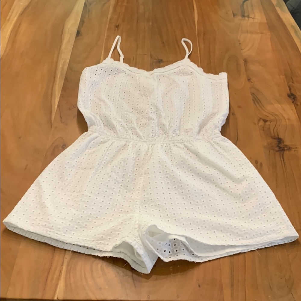 White Eyelet Jumpsuit